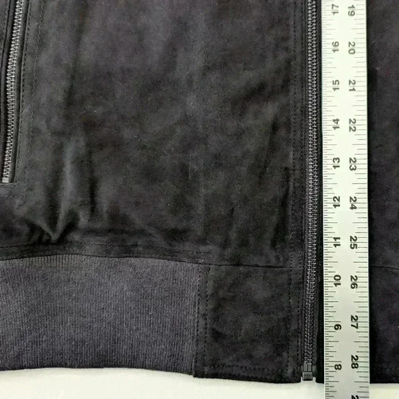 Blank NYC Men's Suede Bomber Jacket Black Size Medium NEW - Picture 9 of 15